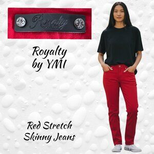 Royalty by YMI Red Stretch Skinny Jeans, Size 10/12, NWOT
